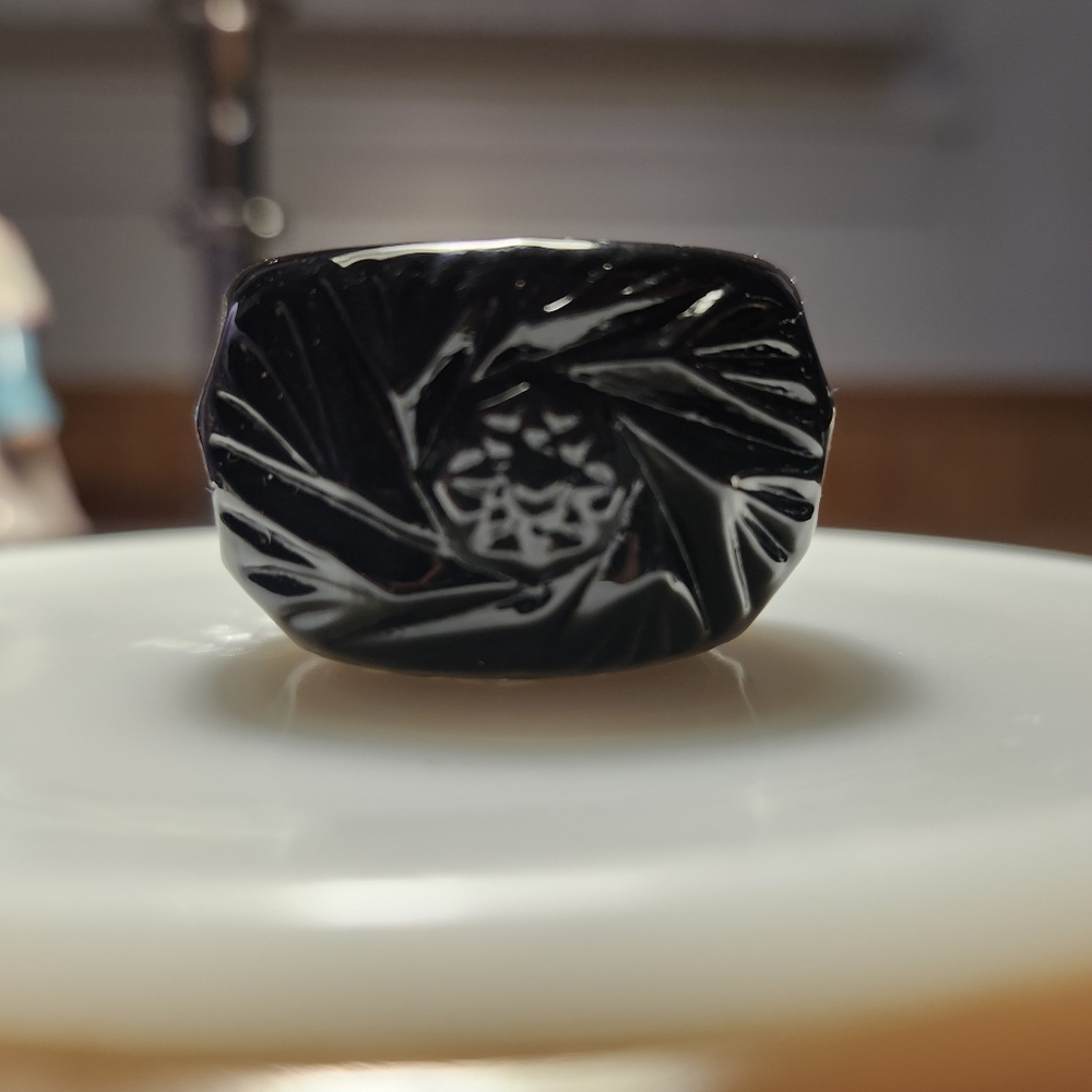 Vintage Salt Cellar, Antique, black